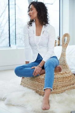 Elie Tahari Lace Insert Cardigan -Elie Tahari Sales 2023 Lace insert cardigan 1616