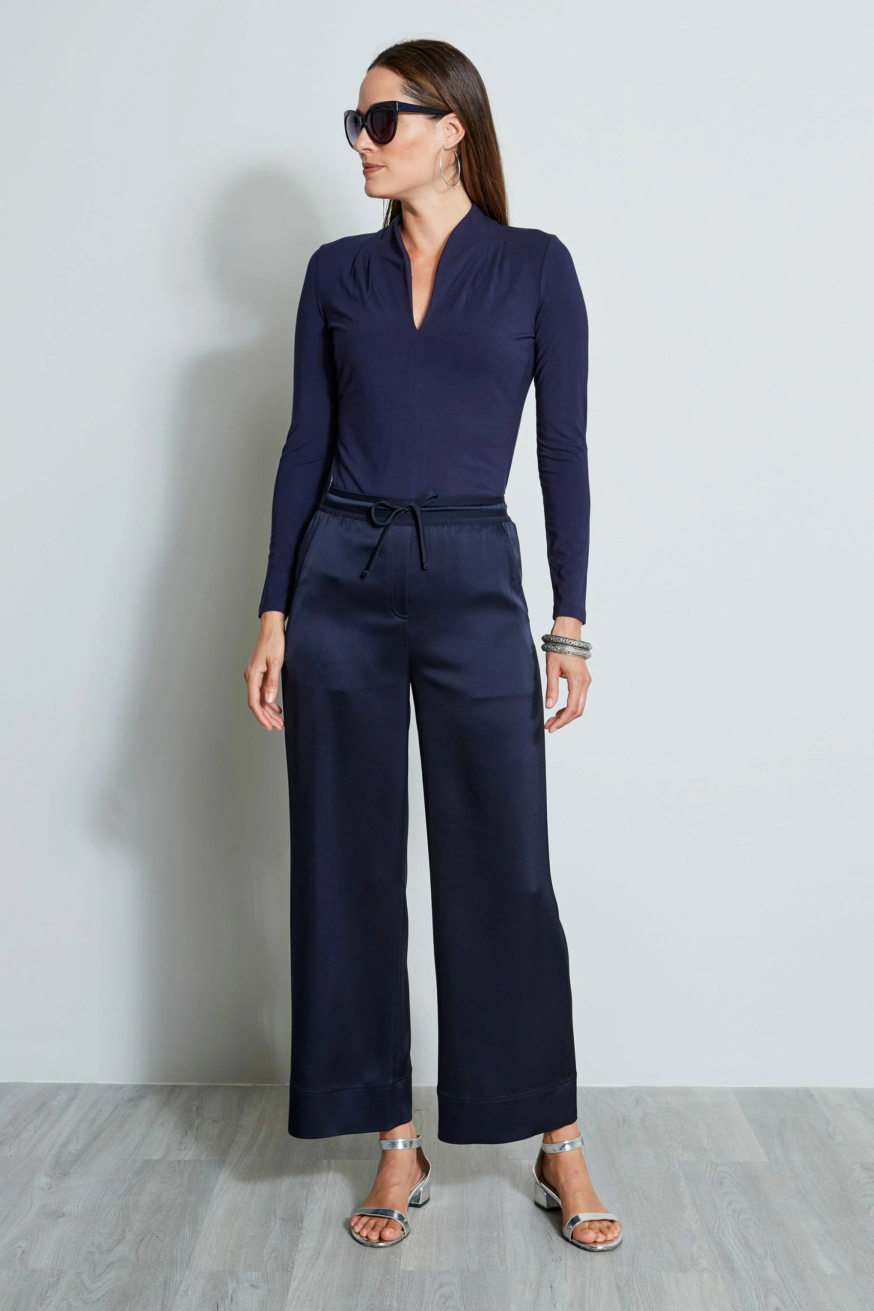 Elie Tahari Pleated V-Neck Knit 4 Elie Tahari Pleated V-Neck Knit - Image 2