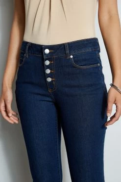 Tahari Skinny Button Denim Jeans -Elie Tahari Sales 2023 TC1914381 NIGHTSKYWASH 2FRONT 1196