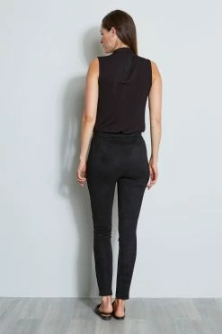 Elie Tahari Vegan Suede Legging -Elie Tahari Sales 2023 VEGANSUEDELEGGING E8013212 BLACK 3BACK 1711