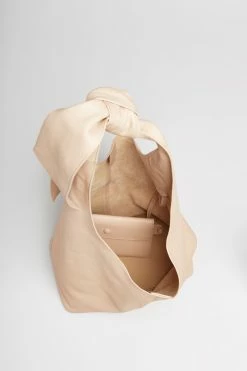 Elie Tahari Large Knot Leather Handbag -Elie Tahari Sales 2023 W8R4K102 OATMEAL MAIN 101922 222