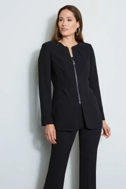 Elie Tahari Zip Front Blazer