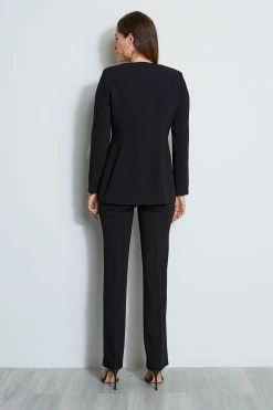 Elie Tahari Zip Front Blazer -Elie Tahari Sales 2023 ZIPFRONTBLAZER E8087102 BLACK 3back 1073