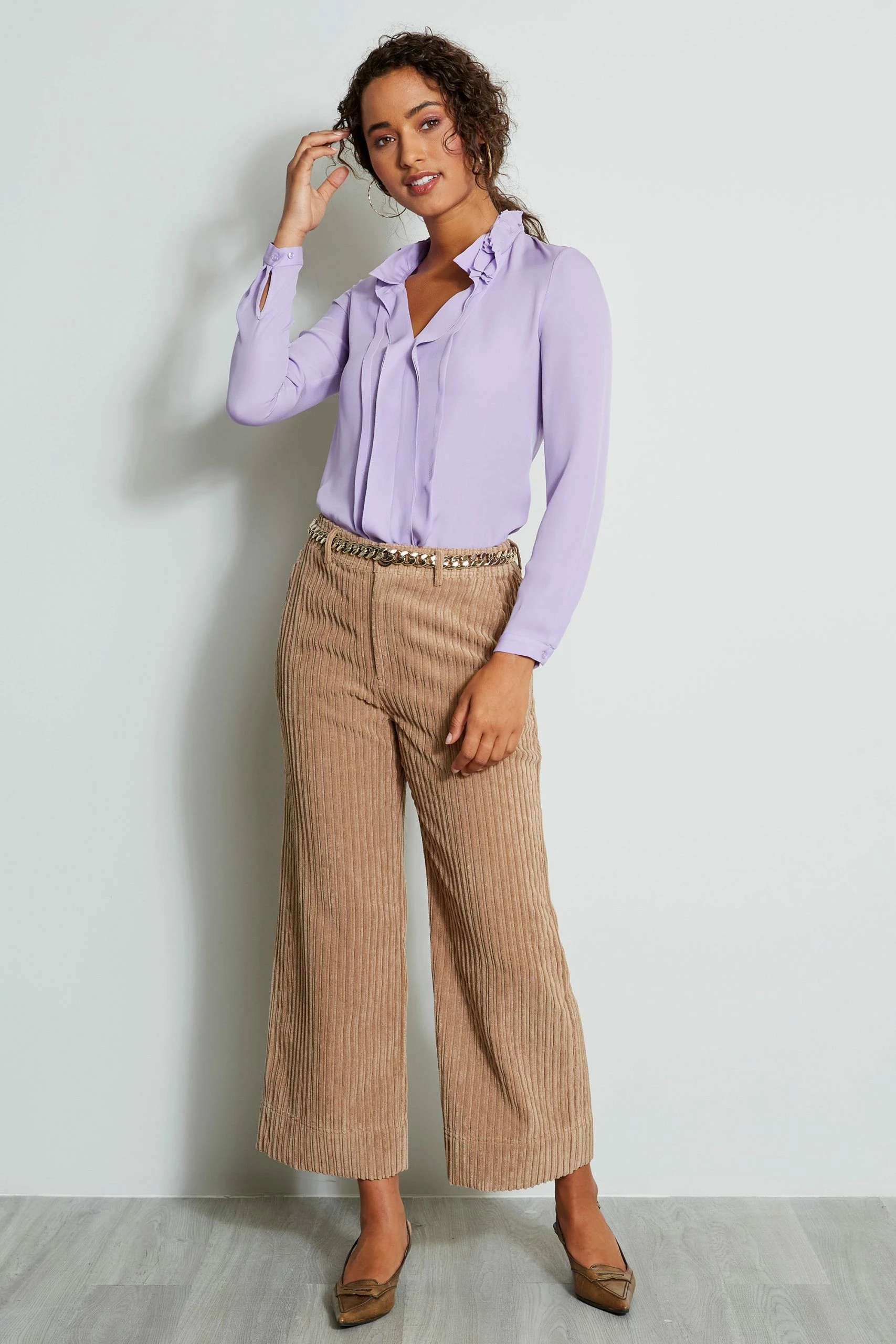 Elie Tahari Silk Ruffle Neck Shirt 5 Elie Tahari Silk Ruffle Neck Shirt - Image 3